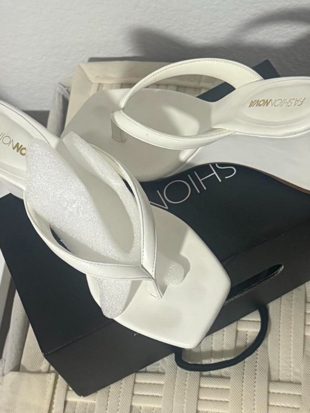 Fashion Nova Women's White Sandals